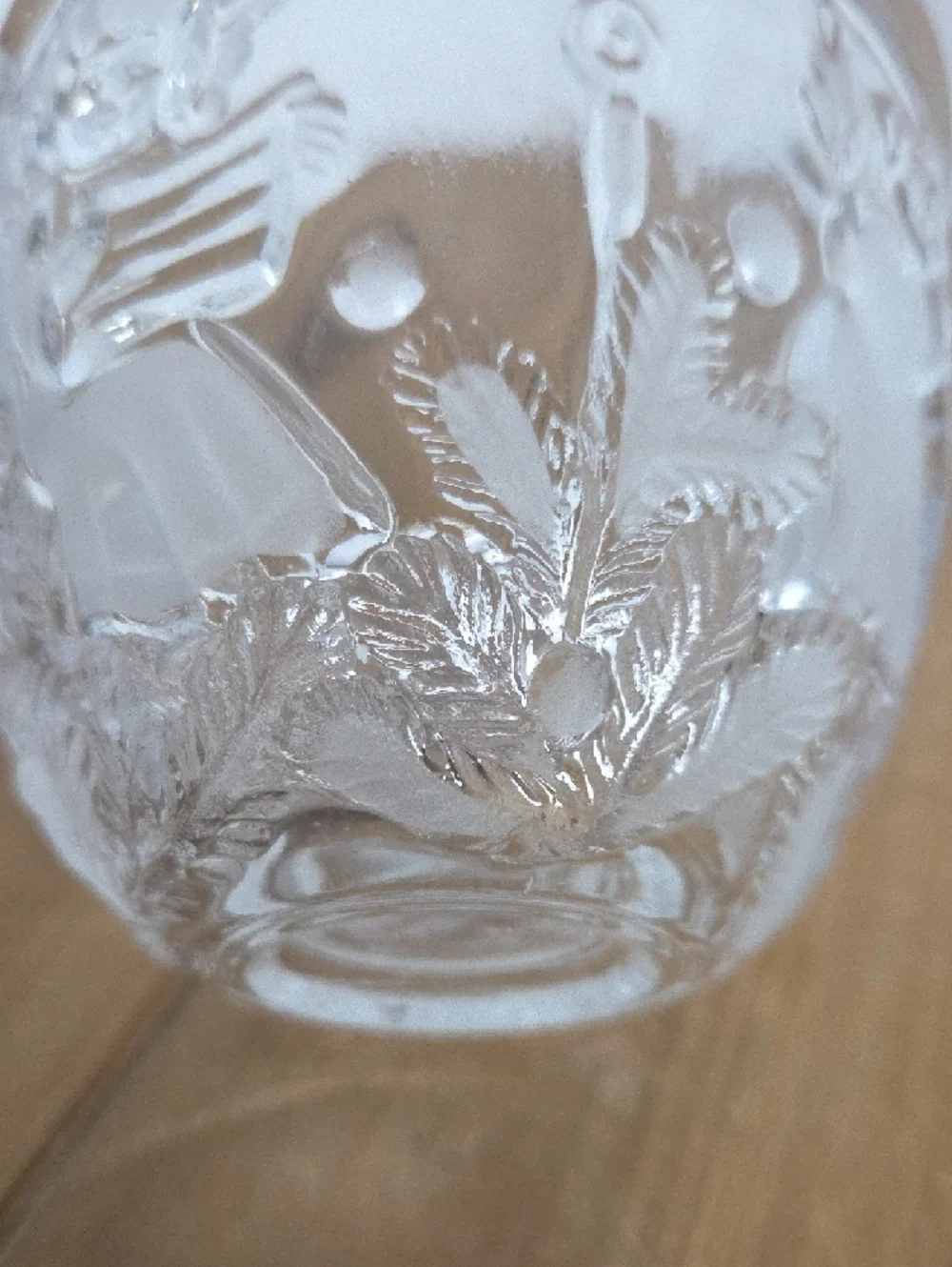 Clear Embossed Glass Candy Dish